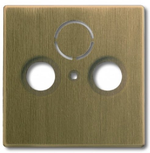 Лицевая панель ABB Династия для 3-м. розетки TV+R+SAT античная латунь фото Лицевая панель ABB Династия для 3-м. розетки TV+R+SAT античная латунь картинка